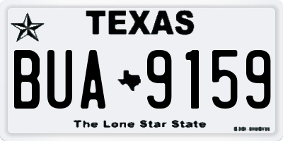 TX license plate BUA9159