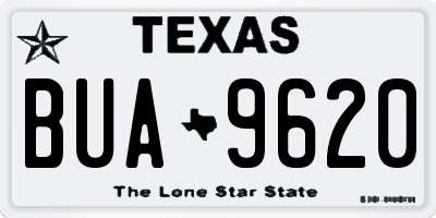 TX license plate BUA9620