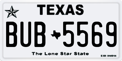 TX license plate BUB5569