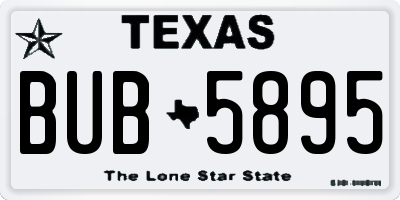TX license plate BUB5895