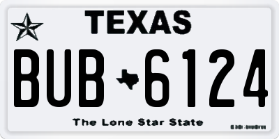 TX license plate BUB6124