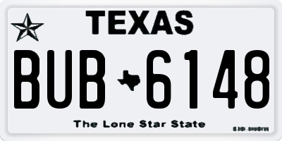 TX license plate BUB6148