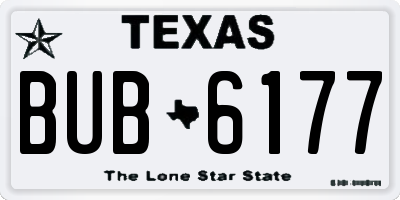 TX license plate BUB6177