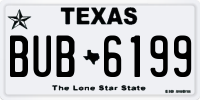 TX license plate BUB6199