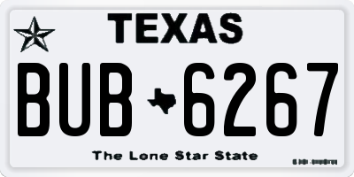 TX license plate BUB6267
