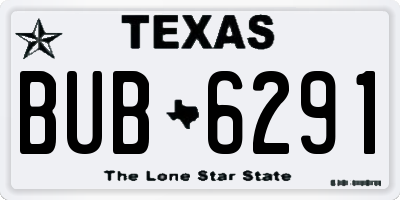 TX license plate BUB6291