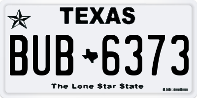 TX license plate BUB6373