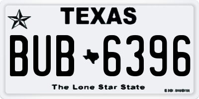 TX license plate BUB6396