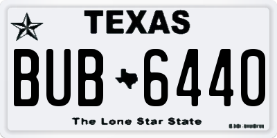TX license plate BUB6440