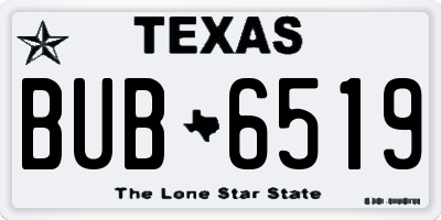 TX license plate BUB6519