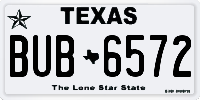 TX license plate BUB6572