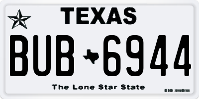 TX license plate BUB6944