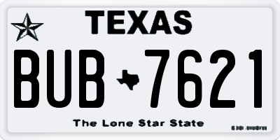 TX license plate BUB7621