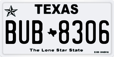TX license plate BUB8306