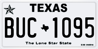 TX license plate BUC1095