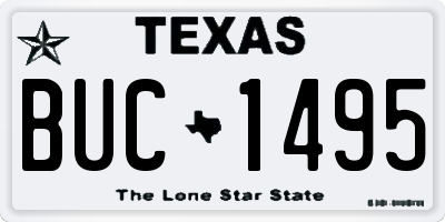 TX license plate BUC1495