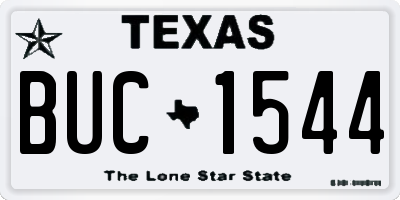 TX license plate BUC1544