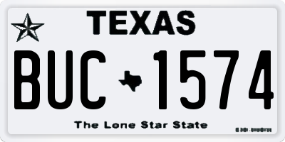 TX license plate BUC1574