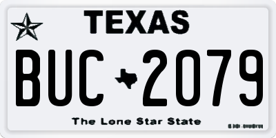 TX license plate BUC2079