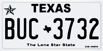 TX license plate BUC3732