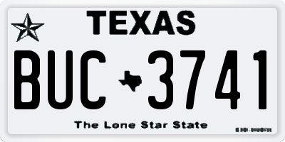 TX license plate BUC3741