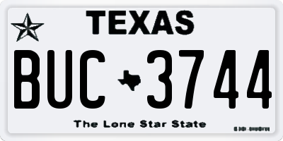 TX license plate BUC3744