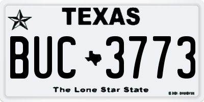 TX license plate BUC3773