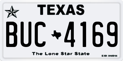 TX license plate BUC4169