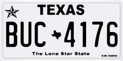 TX license plate BUC4176