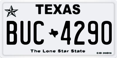 TX license plate BUC4290