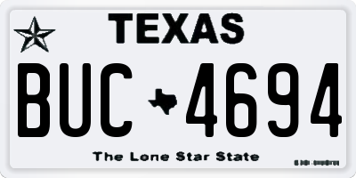 TX license plate BUC4694