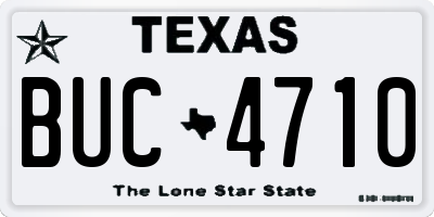 TX license plate BUC4710