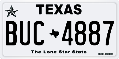 TX license plate BUC4887