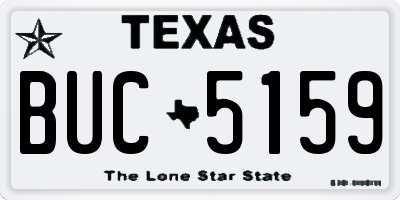 TX license plate BUC5159