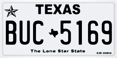 TX license plate BUC5169