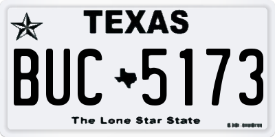 TX license plate BUC5173