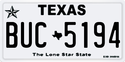 TX license plate BUC5194