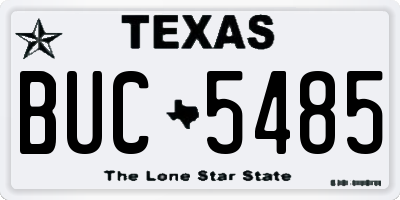 TX license plate BUC5485