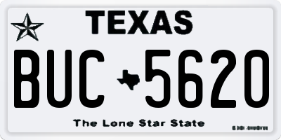 TX license plate BUC5620