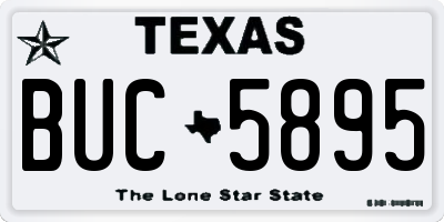 TX license plate BUC5895
