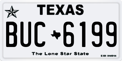 TX license plate BUC6199
