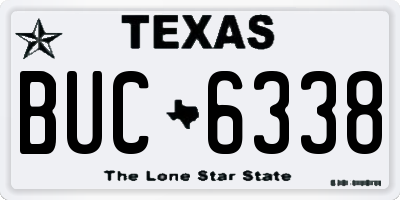 TX license plate BUC6338