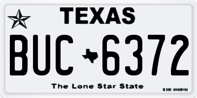 TX license plate BUC6372