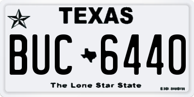 TX license plate BUC6440