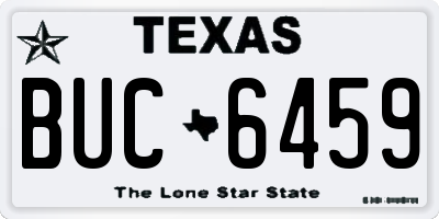 TX license plate BUC6459