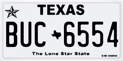 TX license plate BUC6554