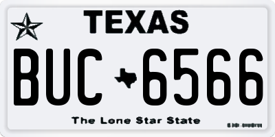 TX license plate BUC6566