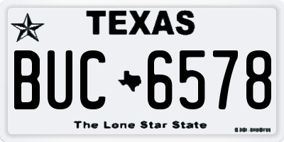 TX license plate BUC6578