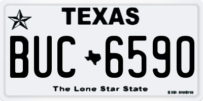 TX license plate BUC6590