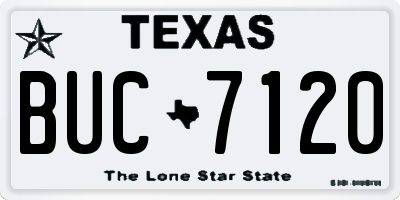 TX license plate BUC7120